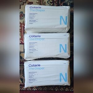 Coterie Newborn Diapers (3 packs of 31 diapers each)